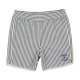 Coco Blanc Blue Striped Biker Shorts