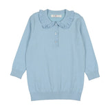 Coco Blanc Pale Blue Ruffle Collar Sweater