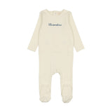 Lilette Milk/Cloud Cotton Word Footie