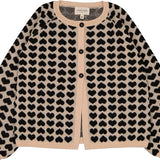 Louis Louise Black/Beige Heart Gulsah Cardigan