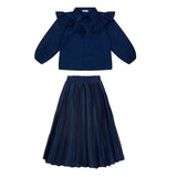 Alitsa Navy Taffeta Set