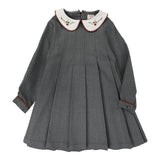 Analogie Grey Collar Pleated Dress