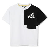 DKNY Black/White Colorblock T-Shirt