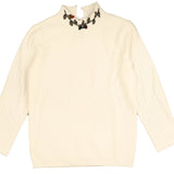 Noma Ivory Embroidered Turtleneck