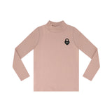 Little Parni Pink Heart Logo Mockneck