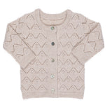 Kipp Oatmeal Chunky Pointelle Cardigan