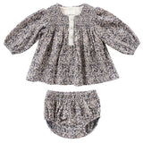 Kipp Blue Smocked Crinkle Set