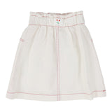 Analogie White With Red Stitch Skirt