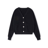 Lilou Black Rhinestone Knit Cardigan