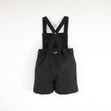 Popelin Dark Grey Woolen Suspender Shorts