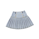 Bace Light Denim Pleated Skirt