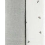 Ely's & Co Sage Pears 2 Pack Muslin Swaddle Set