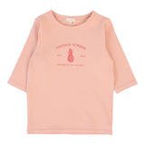 Lil Legs Coral Three Quarter Sleeve Print Tee