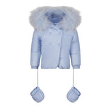 Scotch Bonnet Light Blue Double Breasted Down Coat