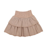 Farren and Me Pale Pink Wash Denim Tiered Skirt