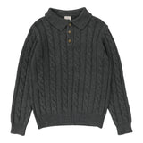 Analogie Grey Cable Knit Polo