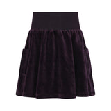 Little Parni Plum Velour Skirt