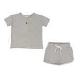 Lil Legs Navy Striped Set