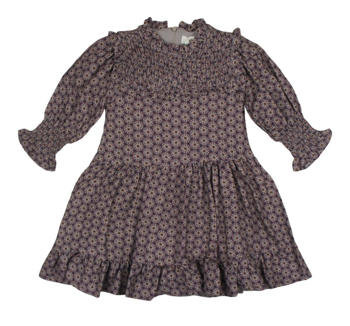 Alitsa Purple Floral Smocked Dress | Children's Clothing | Young Timers ...