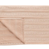 Kipp Pink Pointelle Stripe Knit Blanket