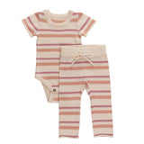 Kipp Blush Stripe Knit Set