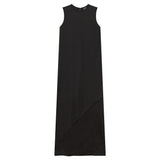 Gem Black Satin Slip Dress