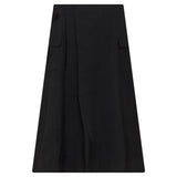 Gem Black Pocket Wrap Skirt