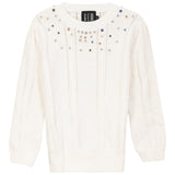 Gem Cream Rhinestone Sweater