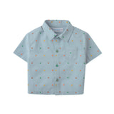 Gingersnaps Blue Polka Dot Henry Shirt