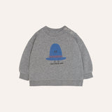 The Campamento Grey Blue Hat Baby Sweatshirt