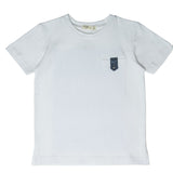 Crew White Denim Detail Tee