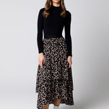 Elle Oh Elle Black Layered Heart Skirt