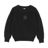 Analogie Black Chunky Crest Knit Sweater