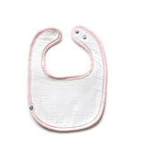 Lilette White Pink Trim Bib