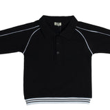 Crew Black Piped Polo