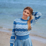 Luna True Blue Gia Zigzag Sweater