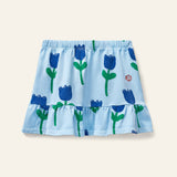 Wynken Bird Blue Tulips Skirt