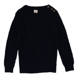 Analogie Navy Cable Crewneck Sweater