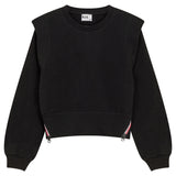 Kix Black Zipper Teen Sweatshirt