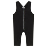 Kix Black Zipper Overalls