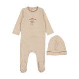 Mema Knits Petal Doll Footie & Hat Set