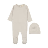 Mema Knits Cloud Polka Dotted Footie & Hat Set