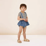 Analogie Dark Wash Flutter Suspender Bloomer