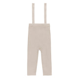 Ely's & Co Beige Bubble Knit Ribbed Overalls