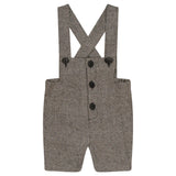 Pompomme Black & White Front Button Overalls