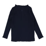 Lil Legs Navy Ribbed Funnel Neck