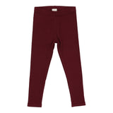 Lil Legs Burgundy Ribbed Leggings