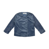 Teela Smokey Blue Velvet Blazer