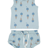 Crew Blue Cotton Tank Set