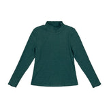 Teela Green Pointelle Mockneck